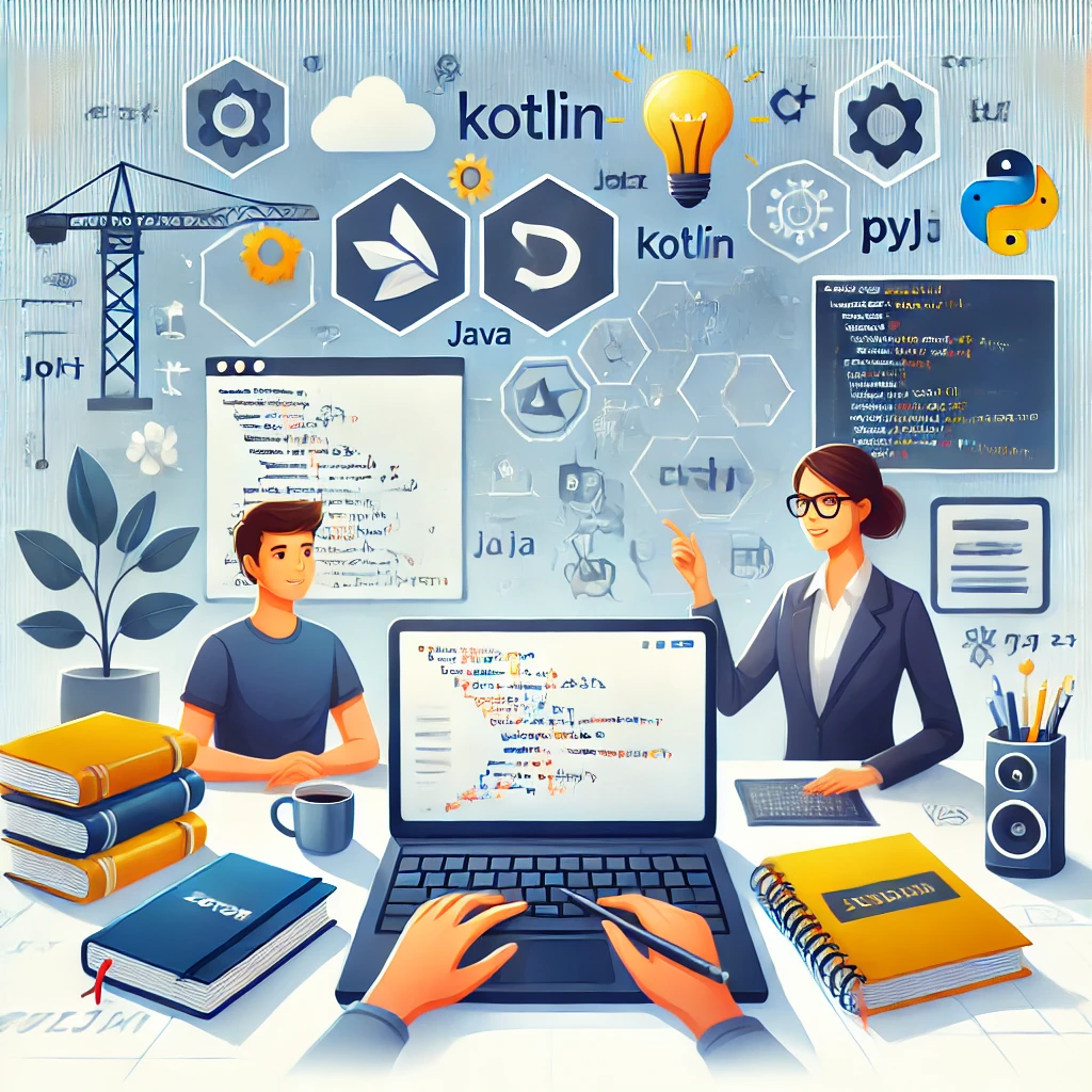 Software Development Tutoring Illustration